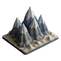 wonderful rustic Mountainous Terrain Isolated Element Dramatic Shadows high resolution png