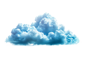 Soft cloud floating in a clear blue sky png