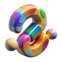 dramatic abstract Multicolored Synesthetic Number Form Transparent Background Bold Lines premium png