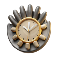 serene creative Multiple Exposure Clock Hands Cutout Isolated high quality png