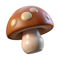 beautiful creative Mushroom Cap Brown and White Transparent Background authentic png