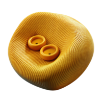 magnificent artistic Mustard Yellow Corduroy Fabric Button Detail Transparent Background high quality png