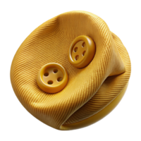 stunning rustic Mustard Yellow Corduroy Fabric Button Detail Transparent Background genuine png