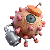 vibrant rustic Nanobot Delivering Nutrients to Cell Isolated authentic png