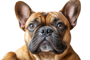 French bulldog with expressive eyes on a bright background png
