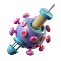 serene modern Nanobot Injecting Gene Therapy Transparent Background high resolution png