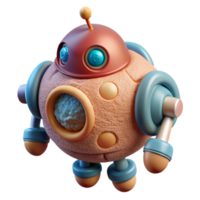 serene minimalist Nanobot Repairing Cartilage Isolated detailed png