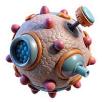 elegant modern Nanorobot Repairing Cell Microscopic View Isolated high resolution png