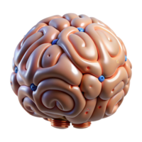 serene modern Nanotech Brain Scan Front View Cutout Element premium png
