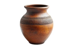 Beautiful handcrafted ceramic vase with intricate design png