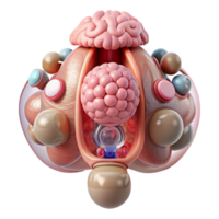 serene abstract Nanotech Enhanced Endocrine System Transparent premium png