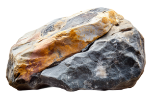 Large multicolored rock with natural textures and patterns png