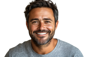 Man with a bright smile on a transparent background png