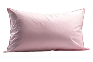 Elegant pink satin pillow on a transparent background png