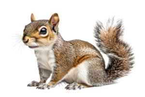 Squirrel curiously explores in daylight png