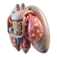 vibrant rustic Nanotech Powered Artificial Organ Cutout Element png