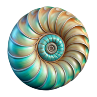 extraordinary rustic Nautilus Shell Spiral Isolated with Detailed Texture detailed png