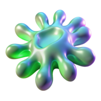 vibrant vintage Neon Algae Bloom Transparent Element professional png