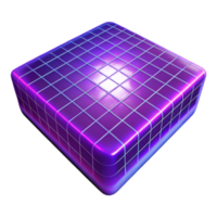 extraordinary creative Neon Purple Grid Representing Virtual Environment Transparent Background genuine png