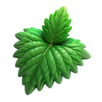 vibrant modern Nettle Leaves Isolated with Deep Green Color detailed png