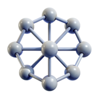 magnificent rustic Network Node Cluster Transparent Element with Depth authentic png