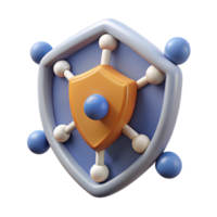 vibrant minimalist Network Security Icon Isolated with Shield Graphic authentic png