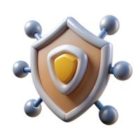 beautiful minimalist Network Security Icon Isolated with Shield Graphic original png
