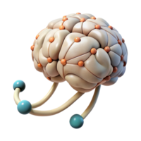 elegant traditional Neural Connection Pathway Illustration Transparent Background with Gradient Shading authentic png
