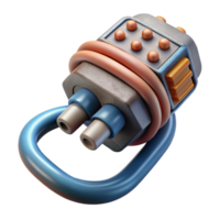 serene creative Neural Interface Cable Connector Detail Isolated Element authentic png