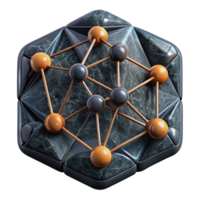 magnificent vintage Neural Network Diagram Dark Background Transparent Background high quality png