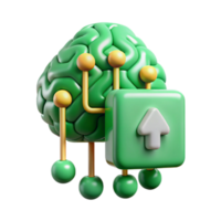impressionante clássico neural rede Envio verde circuitos transparente fundo Alto qualidade png