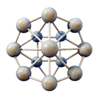 elegant classic Neural Network Structure Simple Design Transparent Background detailed png