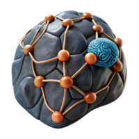 extraordinary vintage Neural Pathway Diagram Dark Background Cutout detailed png