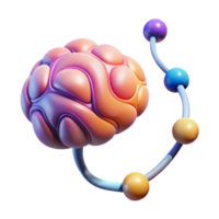 wonderful abstract Neural Pathway Illustration Transparent Background with Gradient Colors genuine png