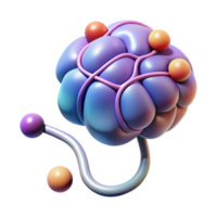 wonderful artistic Neural Pathway Illustration Transparent Background with Gradient Colors exclusive png