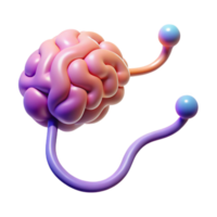 wonderful creative Neural Pathway Illustration Transparent Background with Gradient Colors png