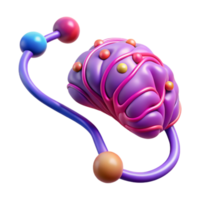 serene contemporary Neural Pathway Illustration Transparent Background with Gradient Colors original png