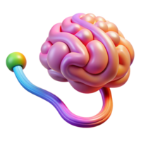 stunning minimalist Neural Pathway Illustration Transparent Background with Gradient Colors genuine png
