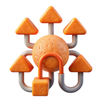 impressive rustic Neural Pathway Upload Orange Arrows Cutout original png