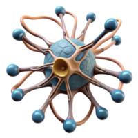 elegant classic Neuron Connection Diagram Cutout with Detailed Structure and White Background genuine png