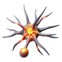 wonderful abstract Neuron Firing Diagram Transparent Background with Animated Spark detailed png