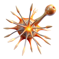 impressive traditional Neuron Firing Diagram Transparent Background with Animated Spark original png