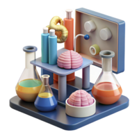 magnificent modern Neurotech Research Laboratory Scene Isolated png