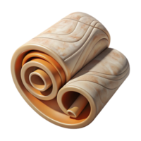 serene abstract Newspaper Rolled Wall Decor Spiral Pattern Transparent Background high quality png
