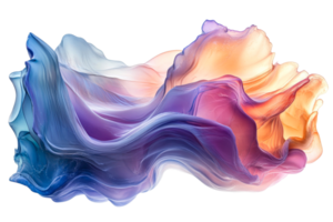 Colorful abstract wave with smooth flowing shapes png