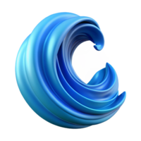 wonderful vintage Ocean Blue Abstract Wave Isolated Element genuine png