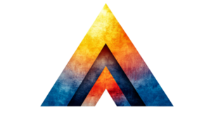 Abstract triangle design with vibrant colors and gradients png