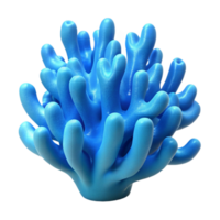 elegant creative Ocean Blue Coral Reef Isolated Element authentic png