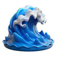 wonderful minimalist Ocean Waves Crashing Blue Water Isolated high quality png