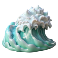 elegant minimalist Ocean Waves Crashing White Foam Transparent high quality png